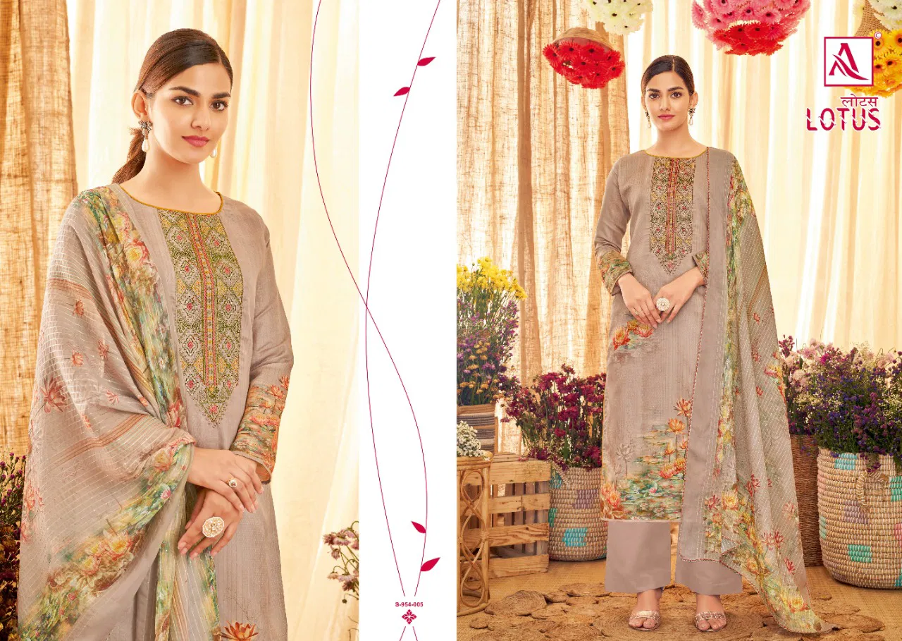 Alok Lotus New Designer Fancy Regular Wear Jam Cotton Dress Material Collection